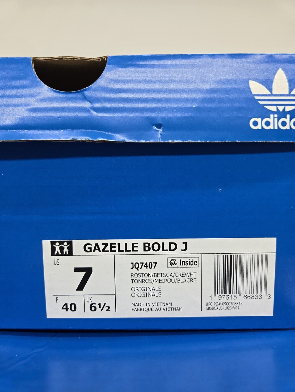 Adidas Gazelle Bold JQ7407 Rose Tone Better Scarlet Shoes Women's Size 8.5 - Picture 8 of 8
